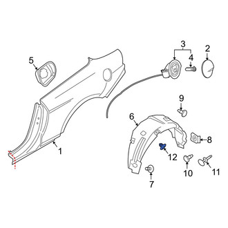 Ford OE - Quarter Panel Splash Shield Clip