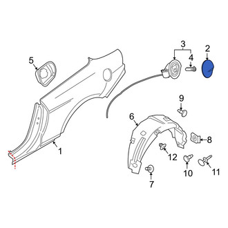 Ford OE - Rear Fuel Filler Door