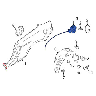 Ford OE - Rear Fuel Filler Housing