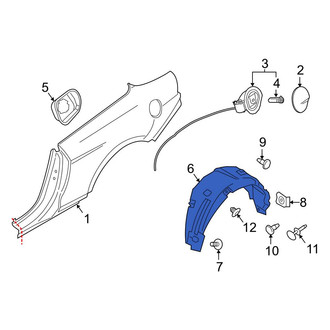 Ford OE - Rear Left Quarter Panel Splash Shield
