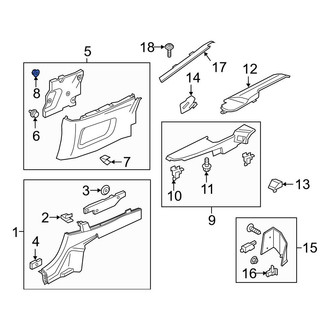 Ford OE - Quarter Panel Trim Panel Nut
