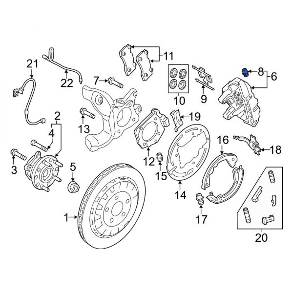 Ford OE FR3Z2208C Rear Brake Bleeder Screw