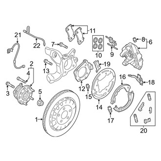 Ford OE - Rear Suspension - Brake Components