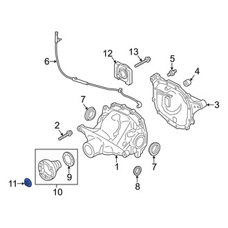 Ford OE - Rear Drive Shaft Pinion Yoke Nut