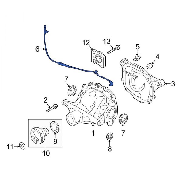 Ford OE FR3Z4A058A Rear Differential Vent Hose