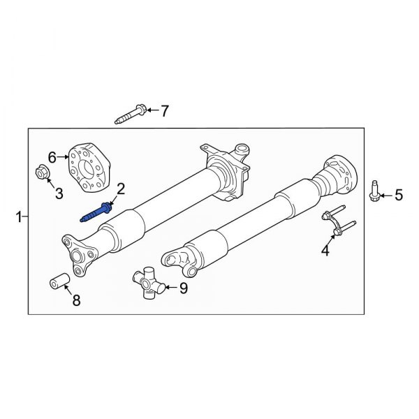 Ford OE W500545S439 Front Drive Shaft Bolt