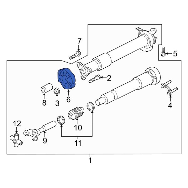 Ford OE FR3Z4782B Rear Drive Shaft Flex Joint