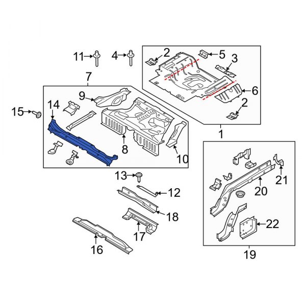 Floor Pan Crossmember