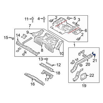 Ford OE - Rear Right Bumper Impact Bar Bracket