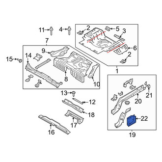 Ford OE - Rear Right Floor Side Rail Reinforcement