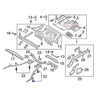 Ford OE - Rear Suspension Crossmember Bolt