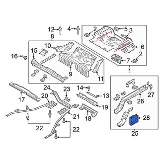 Ford OE - Rear Left Floor Side Rail Reinforcement