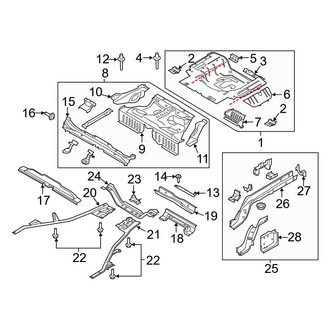 Ford OE - Rear Body & Floor - Rear Floor & Rails