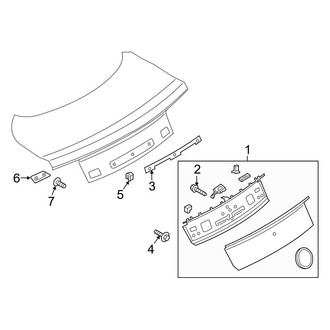 Ford OE - Trunk Lid - Exterior Trim (Finish Panel), (Coupe)