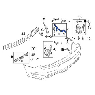 Ford OE - Rear Left Bumper Cover Bracket
