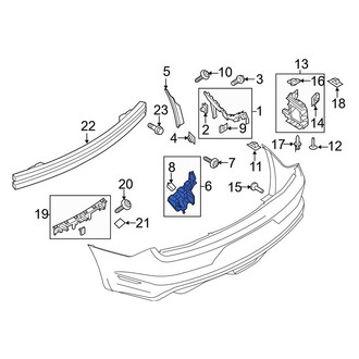 Ford OE - Rear Left Outer Bumper Cover Support Rail