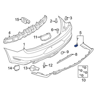 Ford OE - Radiator Support Splash Shield Nut