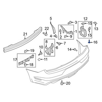 Ford OE - Bumper Cover Support Rail Screw