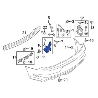 Ford OE - Rear Right Outer Bumper Cover Support Rail