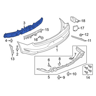 Ford OE - Rear Bumper Impact Absorber