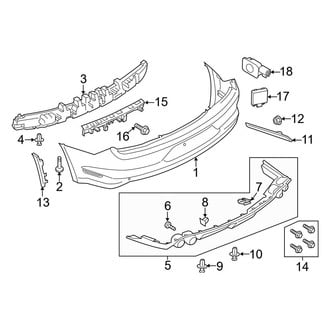 Ford OE - Rear Bumper - Bumper & Components (Covers & Trim), (Shelby GT350 / Shelby GT350R)