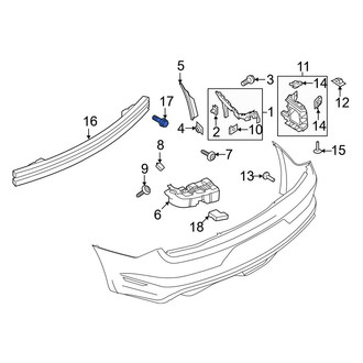 Ford OE - Outer Bumper Impact Bar Bolt