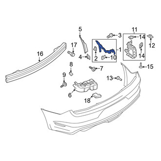 Ford OE - Rear Right Bumper Cover Bracket