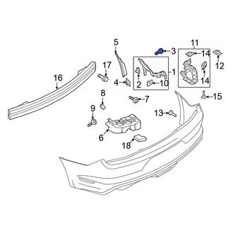 Ford OE - Bumper Cover Support Rail Screw