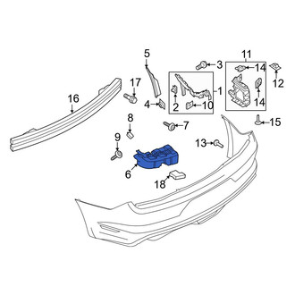 Ford OE - Rear Right Outer Bumper Cover Support Rail
