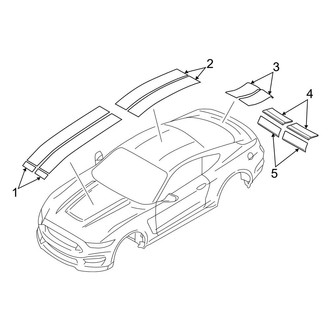 Ford OE - Stripe Tape (Type 3), (EcoBoost / EcoBoost Premium / GT / GT Premium / V6 Coupe)