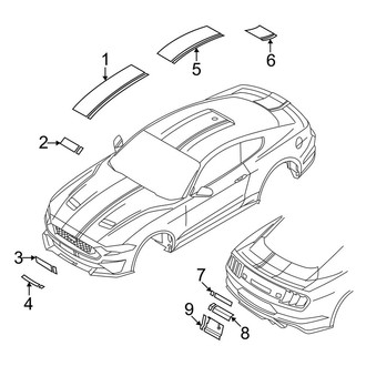 Ford OE - Stripe Tape (Type 3), (EcoBoost / EcoBoost Premium / GT / GT Premium Coupe)