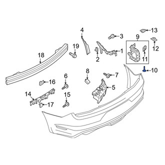 Ford OE - Bumper Cover Support Rail Screw