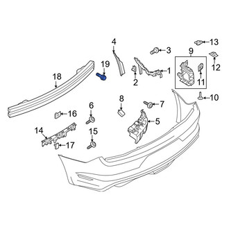 Ford OE - Outer Bumper Impact Bar Bolt