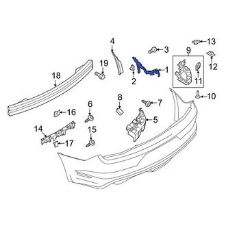 Ford OE - Rear Left Bumper Cover Bracket