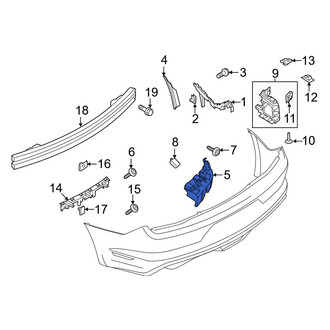 Ford OE - Rear Left Inner Bumper Cover Support Rail
