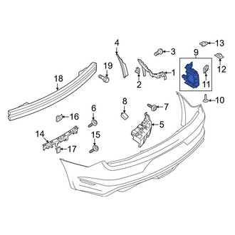 Ford OE - Rear Right Inner Bumper Cover Support Rail