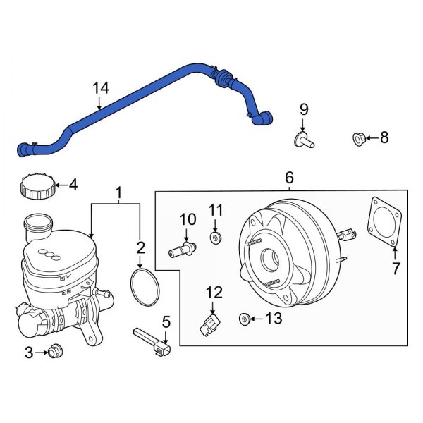 Ford OE KR3Z2420C Brake Vacuum Hose