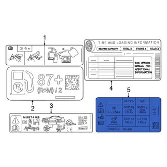 Ford OE - A/C System Information Label
