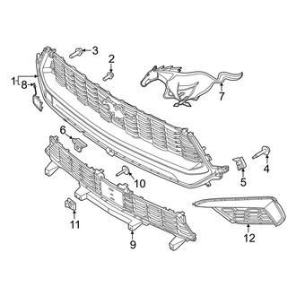 Ford OE - Front Bumper & Grille - Grille & Components (EcoBoost / EcoBoost Premium)