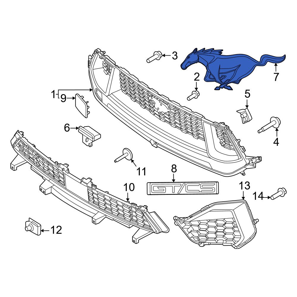 Ford OE PR3Z8A224B Front Grille Emblem ford-oe-pr3z8a224b-front-grille-emblem