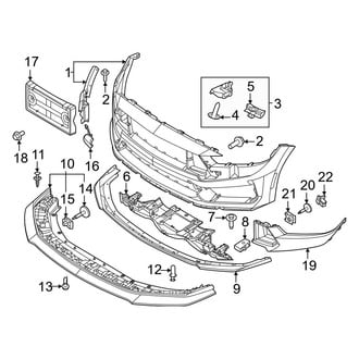 Ford OE - Front Bumper & Grille - Bumper & Components (Bumper Assembly), (Dark Horse)
