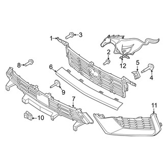 Ford OE - Front Bumper & Grille - Grille & Components (Dark Horse)