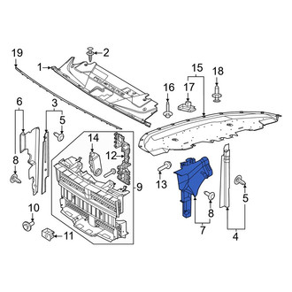 Ford OE - Front Left Radiator Support Air Deflector