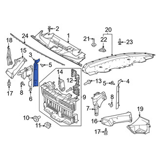 Ford OE - Front Right Radiator Support Baffle