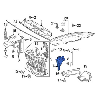 Ford OE - Front Left Radiator Support Air Deflector