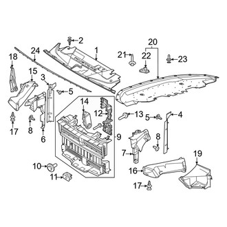 Ford OE - Radiator Support - Splash Shields