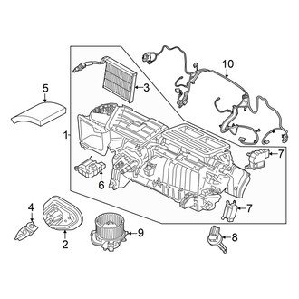Ford OE - Air Conditioner & Heater - Evaporator & Heater Components (W/O Dual Zone A/C)