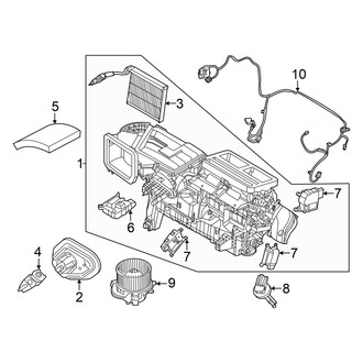 Ford OE - Air Conditioner & Heater - Evaporator & Heater Components (With Dual Zone A/C)