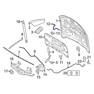 Ford OE - Front Hood Latch Striker Plate