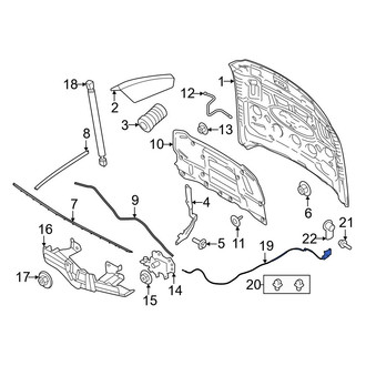 Ford OE - Front Hood Release Cable